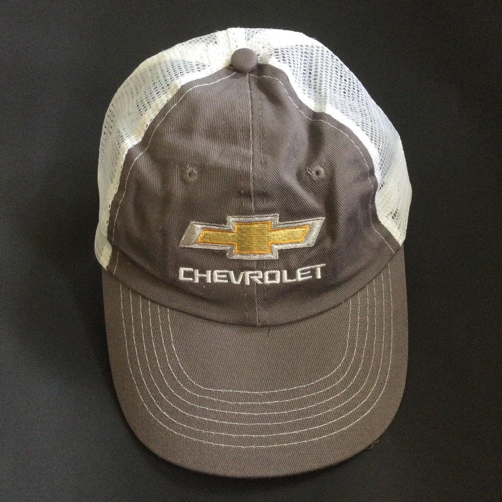 Unisex Chevrolet Mesh Hat With Adjustable Velcro Strap